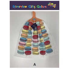 Crochet Top Hand Towel / Tea Towel -  Macaroons Crochet Top Hand Towel / Tea Towel -  Macaroons